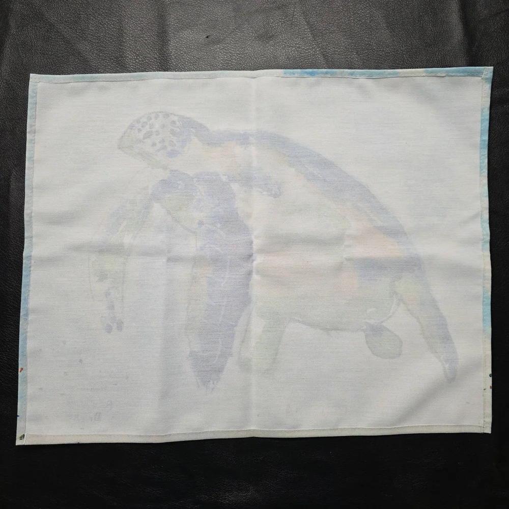 Betsy Drake Blue Sea Turtle Placemats